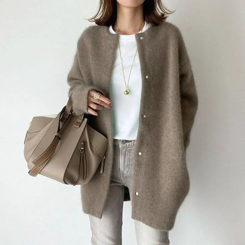 Single Breasted Cardigans Fashion Solid Color Knitted Jacket Women's Autumn Spring Clothing
