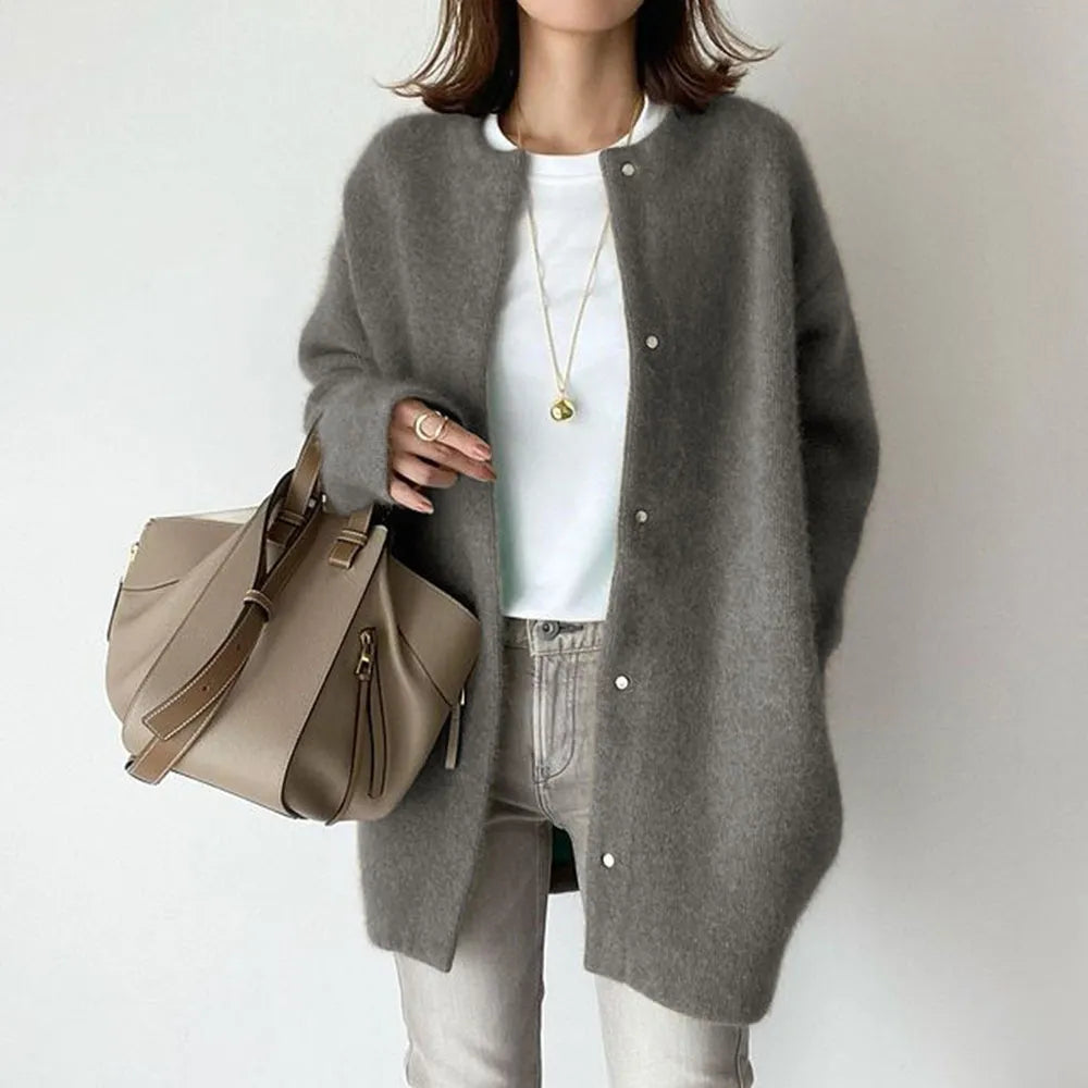 Single Breasted Cardigans Fashion Solid Color Knitted Jacket Women's Autumn Spring Clothing