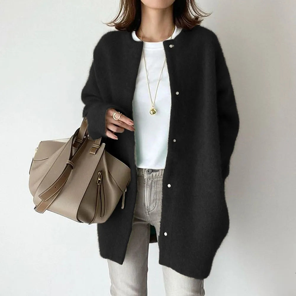Single Breasted Cardigans Fashion Solid Color Knitted Jacket Women's Autumn Spring Clothing