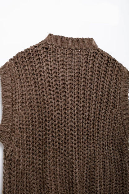 Women's Thick Needle Sleeveless Knit Vest