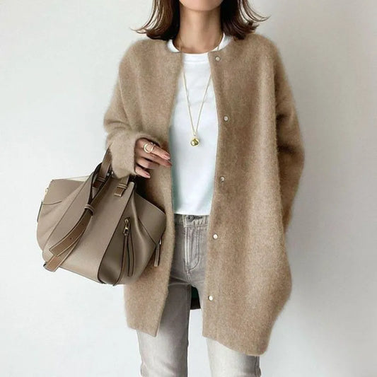 Single Breasted Cardigans Fashion Solid Color Knitted Jacket Women's Autumn Spring Clothing